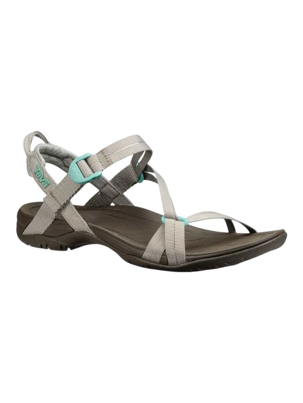 Teva Women's Grey Sirra Sport Sandals with Aqua Accents Size 9